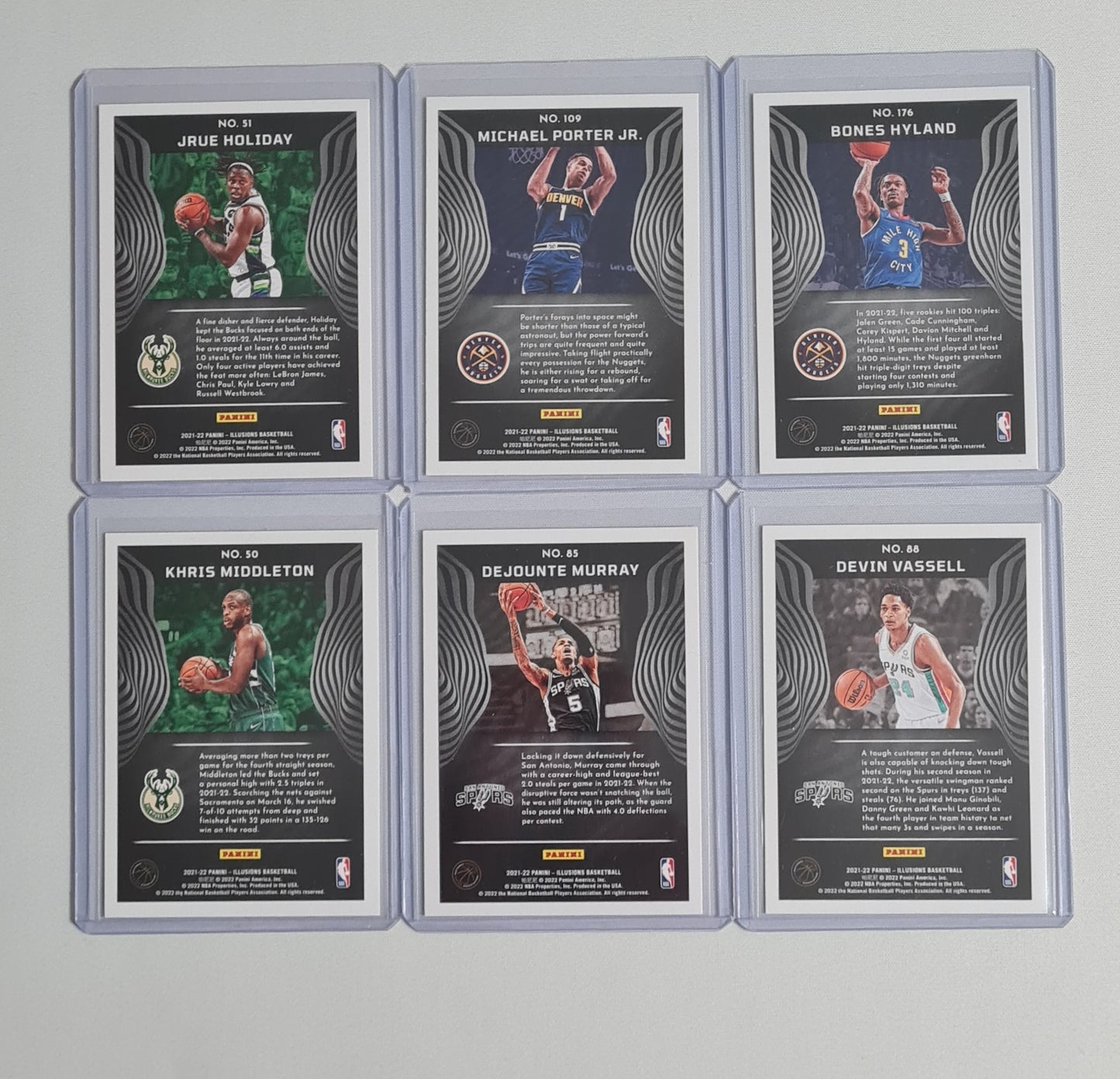 NBA Basketball (Lot 10 Cards) - 2021/22 Panini Illusions Basketball Refractors
