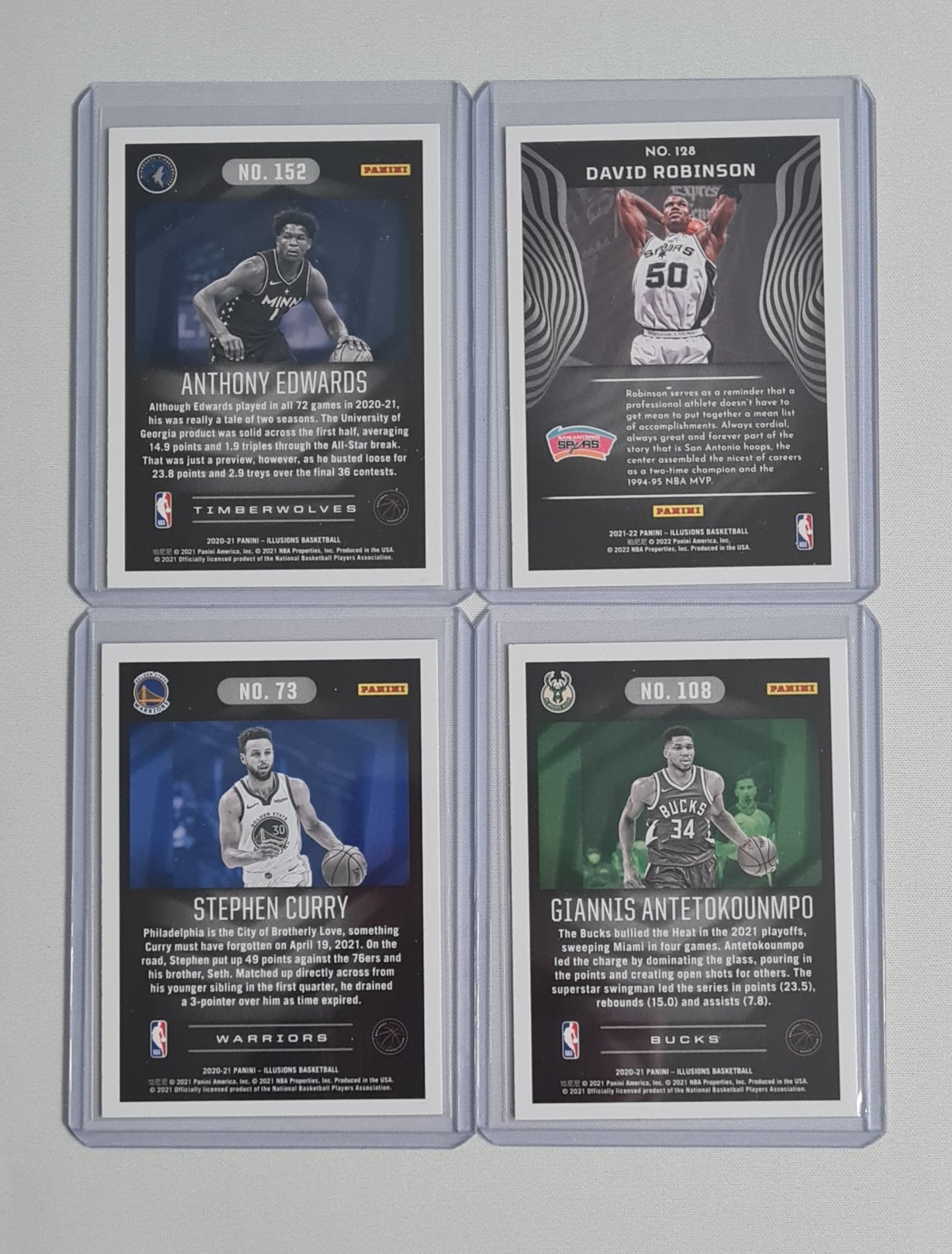 NBA Basketball (Lot 10 Cards) - 2021/22 Panini Illusions Basketball Refractors