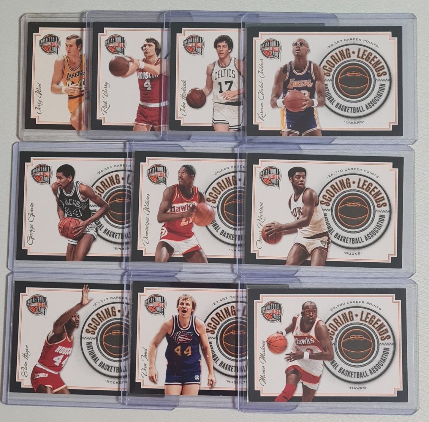 NBA Basketball (Lot 20 Cards - Full Set) - 2010 Panini Scoring Legends Basketball Hall of Fame (All Cards /199)
