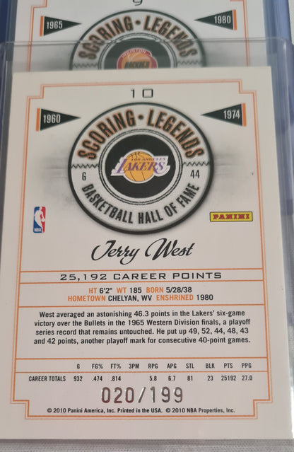 NBA Basketball (Lot 20 Cards - Full Set) - 2010 Panini Scoring Legends Basketball Hall of Fame (All Cards /199)