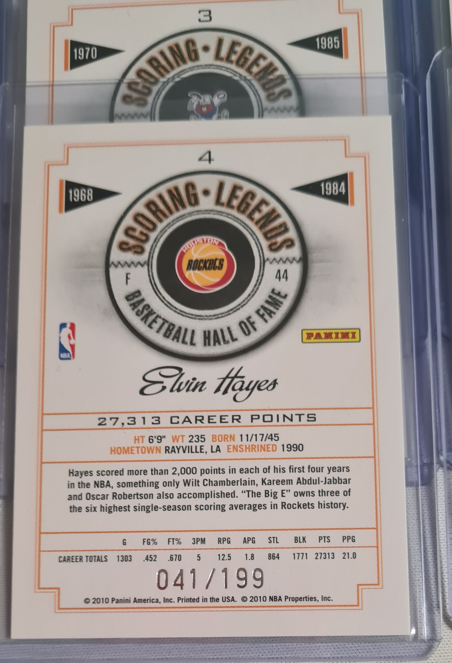 NBA Basketball (Lot 20 Cards - Full Set) - 2010 Panini Scoring Legends Basketball Hall of Fame (All Cards /199)