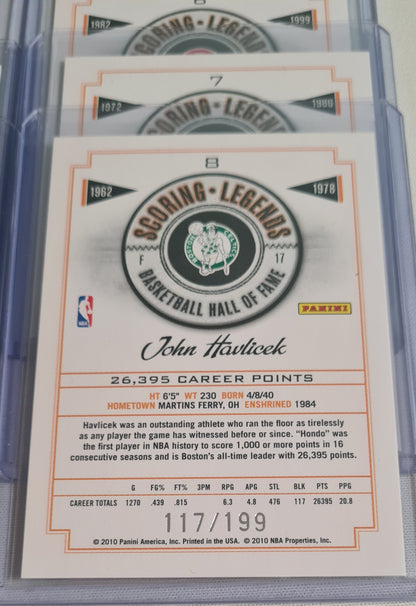 NBA Basketball (Lot 20 Cards - Full Set) - 2010 Panini Scoring Legends Basketball Hall of Fame (All Cards /199)