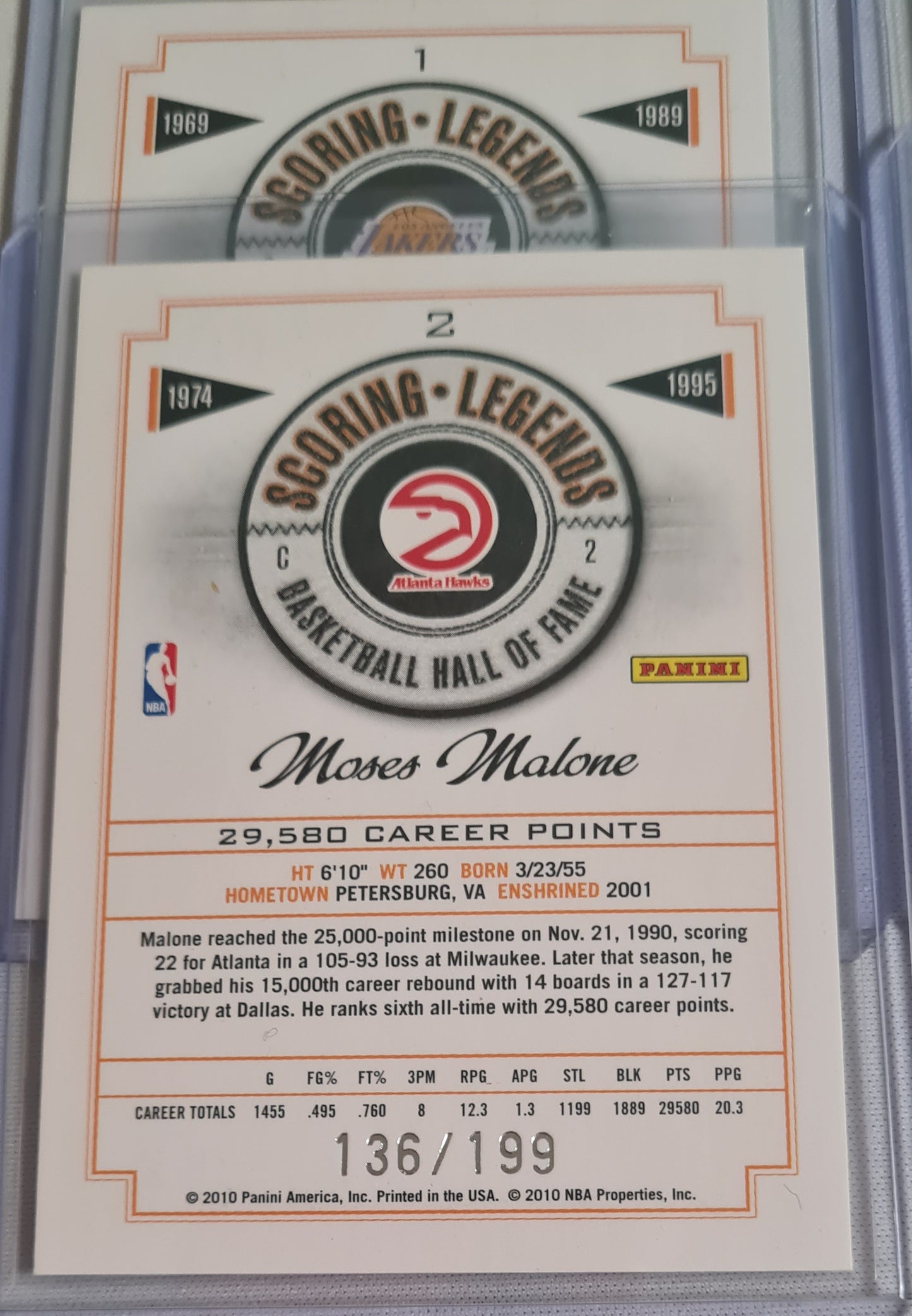 NBA Basketball (Lot 20 Cards - Full Set) - 2010 Panini Scoring Legends Basketball Hall of Fame (All Cards /199)