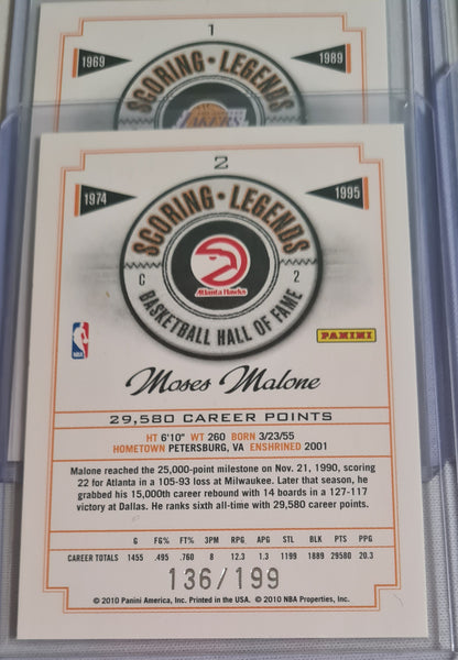 NBA Basketball (Lot 20 Cards - Full Set) - 2010 Panini Scoring Legends Basketball Hall of Fame (All Cards /199)