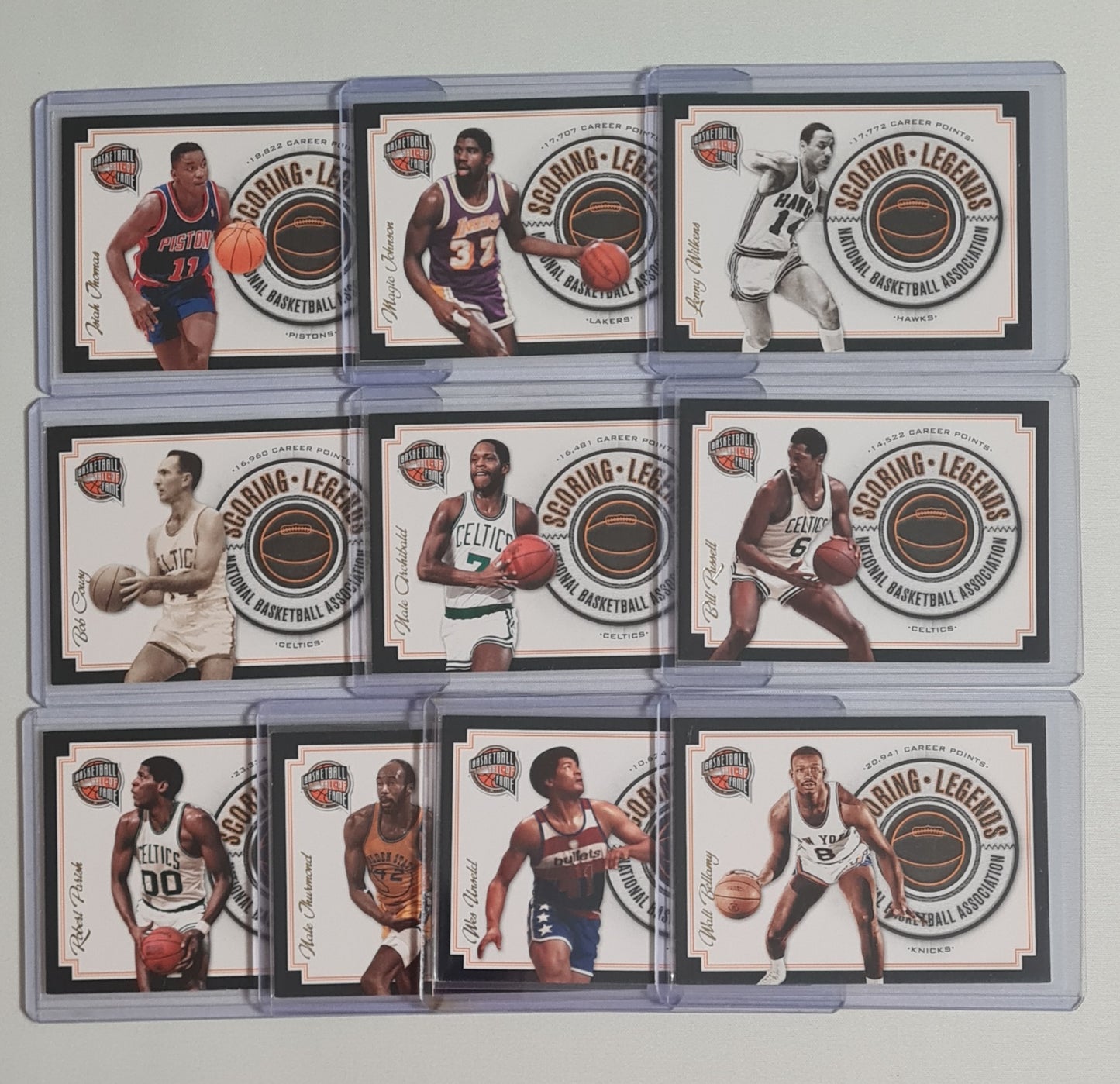 NBA Basketball (Lot 20 Cards - Full Set) - 2010 Panini Scoring Legends Basketball Hall of Fame (All Cards /199)