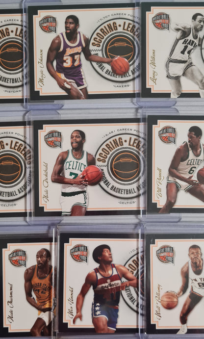 NBA Basketball (Lot 20 Cards - Full Set) - 2010 Panini Scoring Legends Basketball Hall of Fame (All Cards /199)
