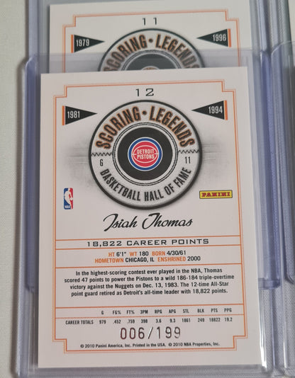 NBA Basketball (Lot 20 Cards - Full Set) - 2010 Panini Scoring Legends Basketball Hall of Fame (All Cards /199)