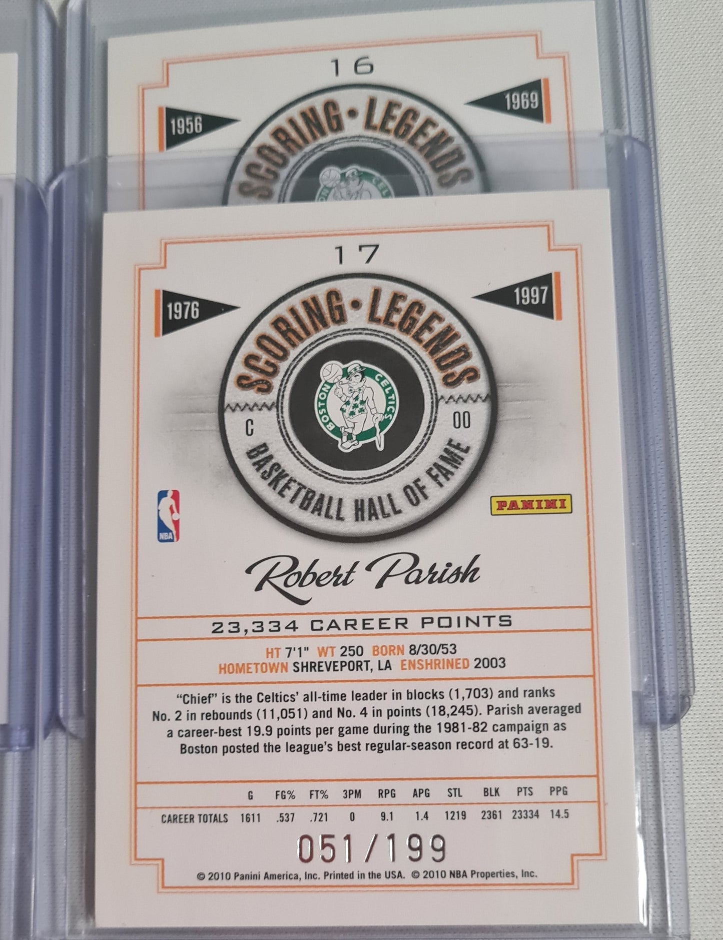 NBA Basketball (Lot 20 Cards - Full Set) - 2010 Panini Scoring Legends Basketball Hall of Fame (All Cards /199)