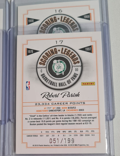 NBA Basketball (Lot 20 Cards - Full Set) - 2010 Panini Scoring Legends Basketball Hall of Fame (All Cards /199)