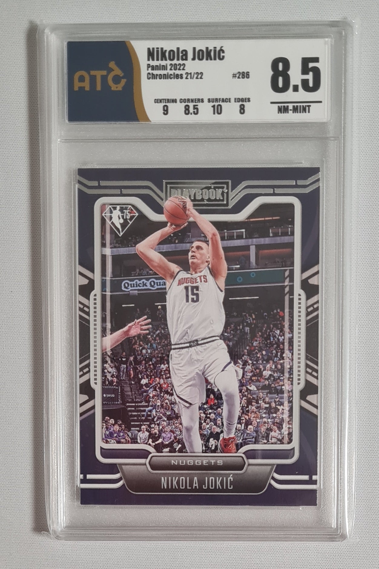 Nikola Jokic - 2022 Panni Chronicles Playbook NBA Denver Nuggets #286 ATC 8.5