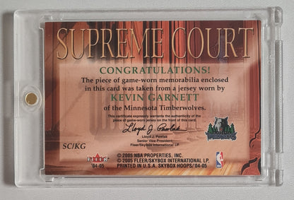 Kevin Garnett - 2004/05 Fleer/SkyBox Supreme Court NBA Hoops Minnesota Timberwolves #SC/KG