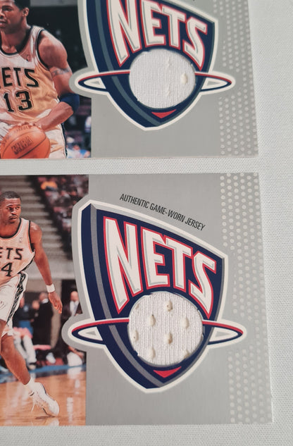 NBA Basketball (Lot of 10) - 2001 Topps Stadium Club New Jersey Nets - Authentic Game-Worn Jersey (in Logo) /Patch