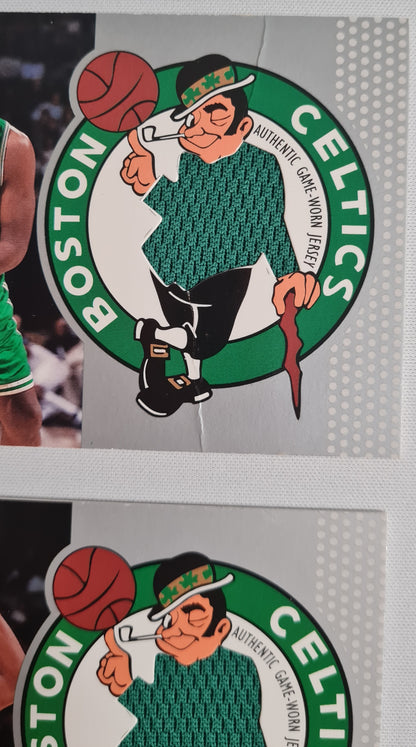 NBA Basketball (Lot of 4) - 2001 Topps Stadium Club Boston Celtics - Authentic Game-Worn Jersey (in Logo) /Patch