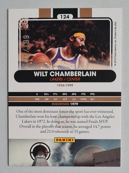 Wilt Chamberlain - 2010 Panini Basketball Hall of Fame NBA L.A. Lakers #124  /199
