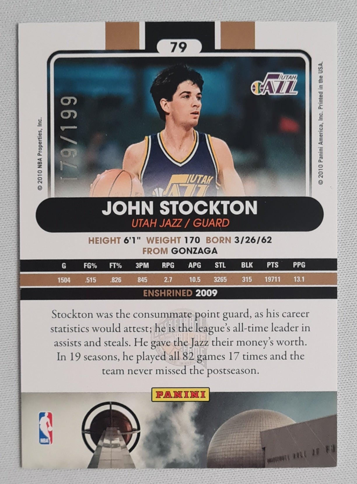 NBA Basketball (lot of 12 Cards) - 2010 Panini Basketball Hall of Fame 12x /199