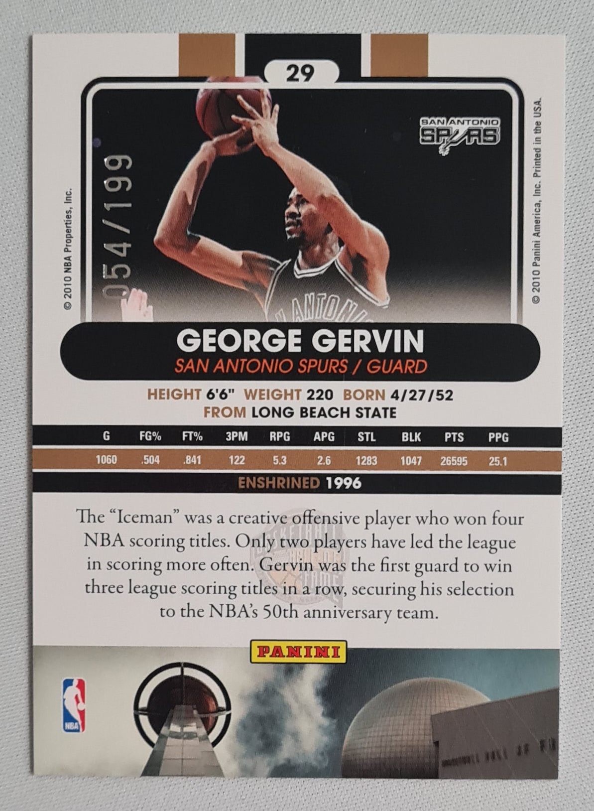 NBA Basketball (lot of 12 Cards) - 2010 Panini Basketball Hall of Fame 12x /199