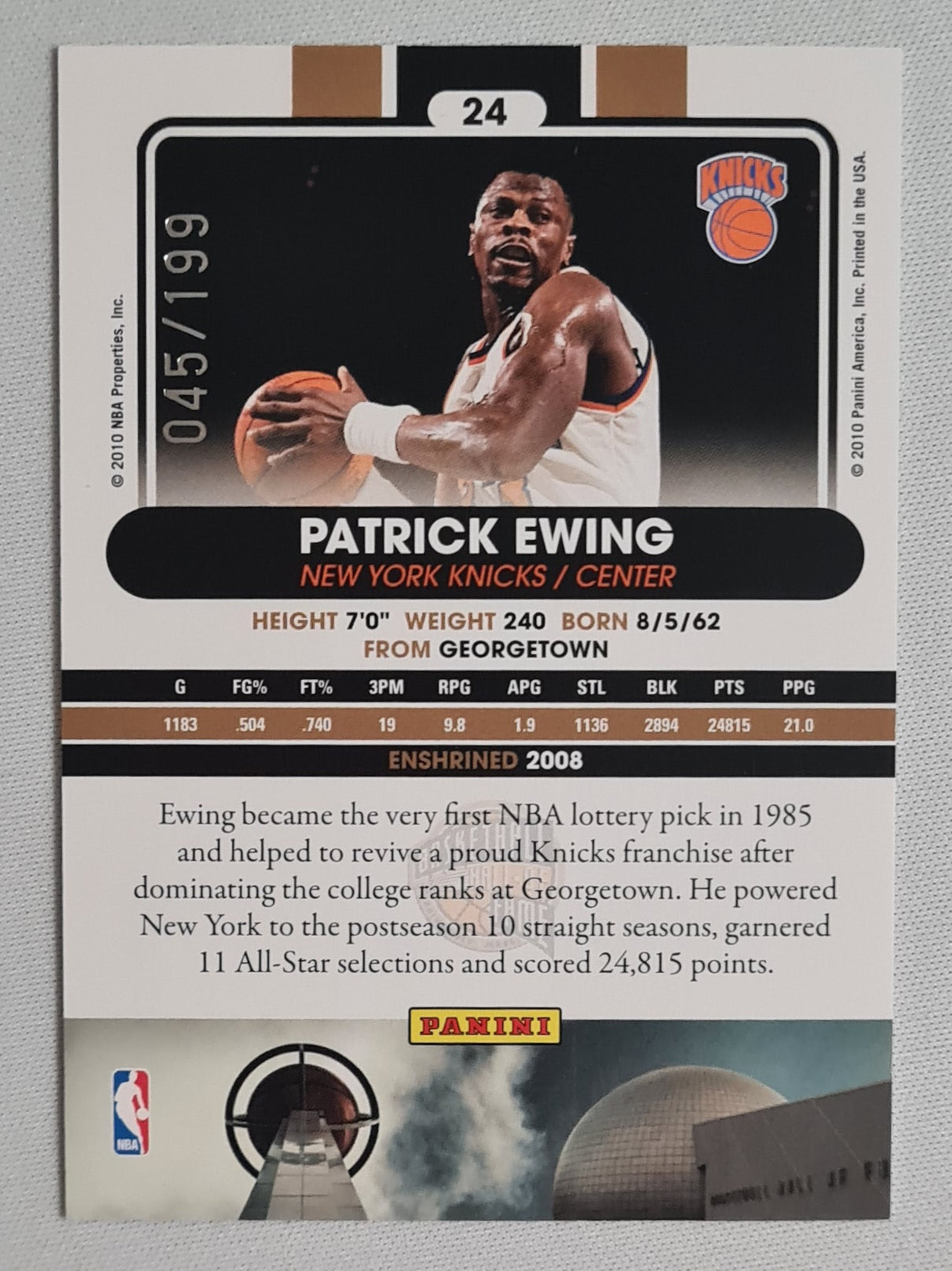 NBA Basketball (lot of 12 Cards) - 2010 Panini Basketball Hall of Fame 12x /199