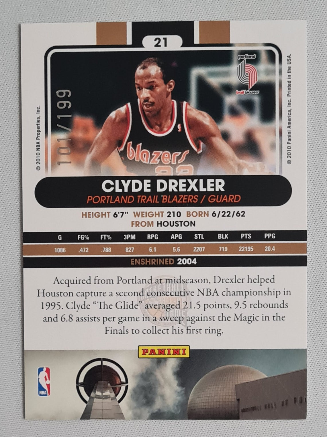 NBA Basketball (lot of 12 Cards) - 2010 Panini Basketball Hall of Fame 12x /199