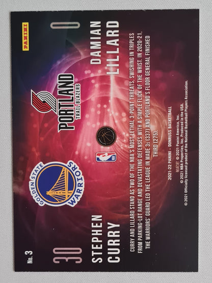 Damian Lillard & Stephen Curry - 2021/22 Panini Donruss NBA Basketball - Duos #3