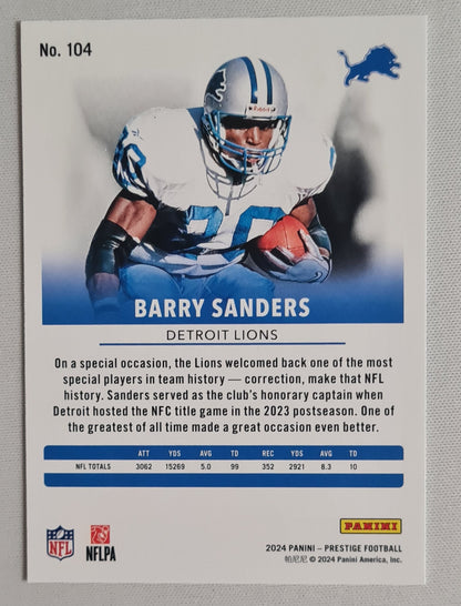 Barry Sanders - 2024 Panini Prestige Football NFL Detroit Lions #104