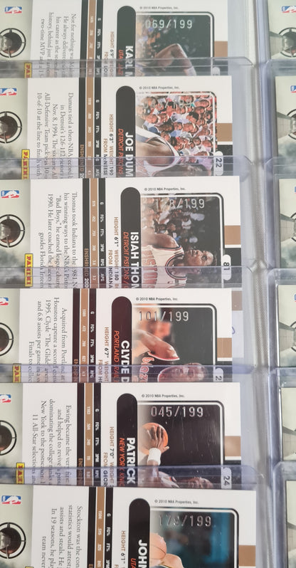 NBA Basketball (lot of 12 Cards) - 2010 Panini Basketball Hall of Fame 12x /199