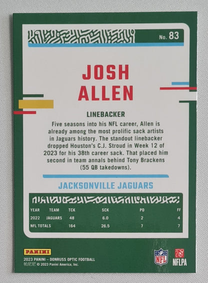 Josh Allen - 2023 Panini Donruss Optic Football Jacksonville Jaguars NFL #83