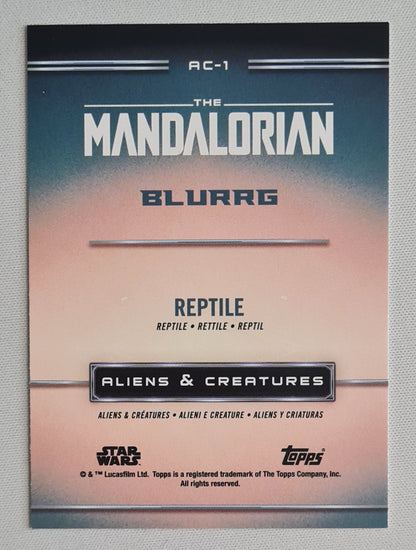 Blurrg - 2021 Topps The Mandalorian Star Wars - Reptile Aliens & Creatures #AC-1