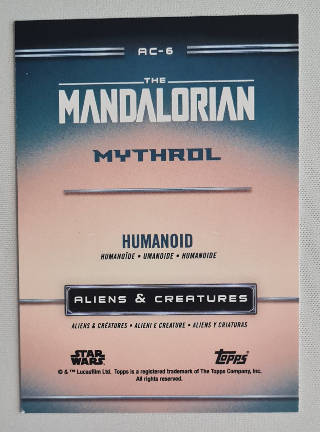 Mythrol - 2021 Topps The Mandalorian Star Wars - Reptile Aliens & Creatures #AC-6