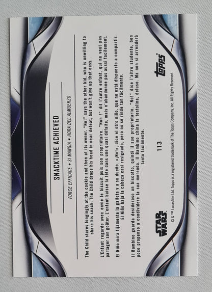 Snacktime Achieved - 2021 Topps The Mandalorian Star Wars #113