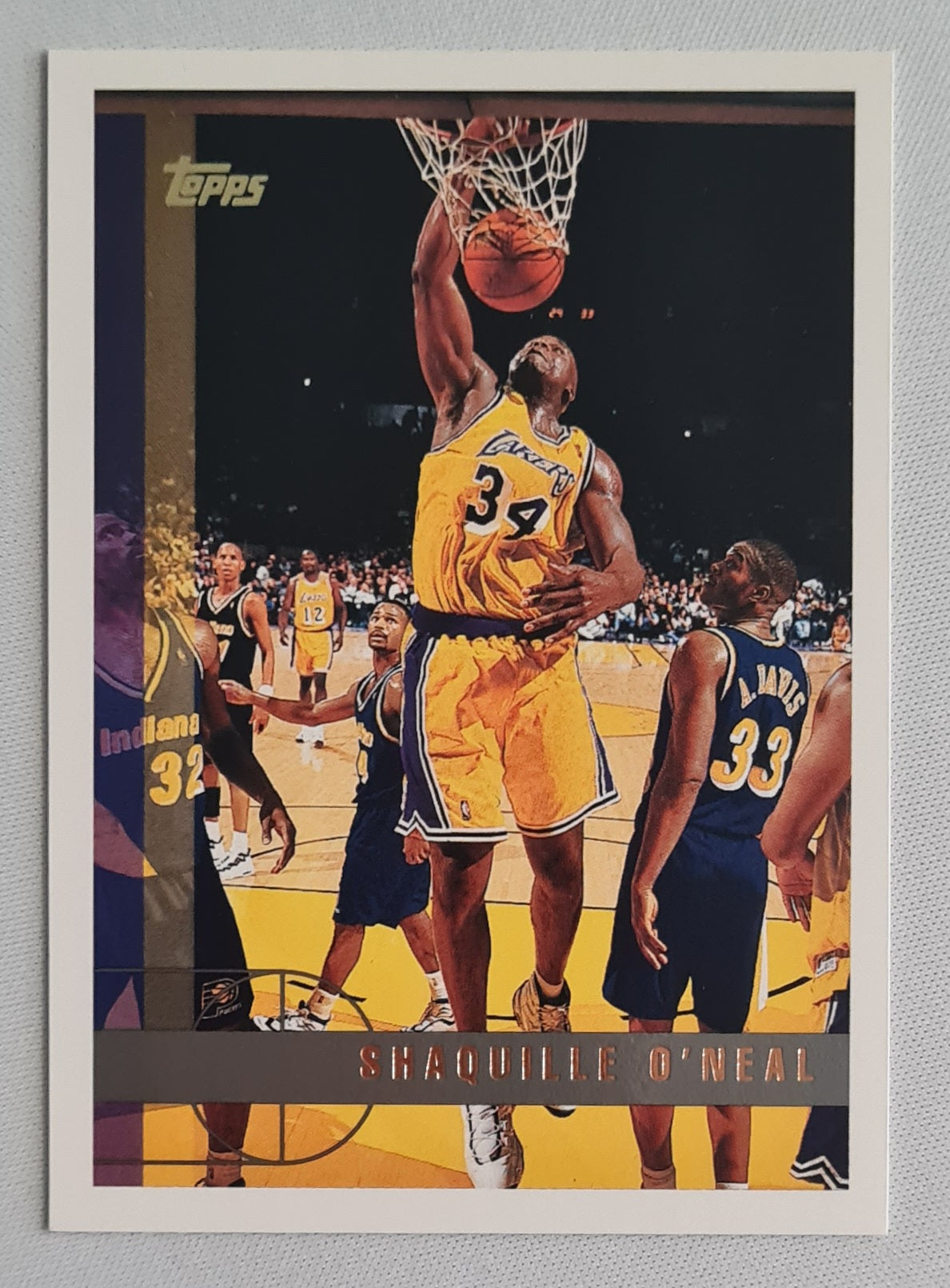 Shaquille O'Neal - 1997 Topps Complete NBA Record L.A. Lakers #108