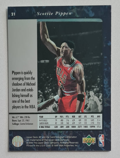 Scottie Pippen - 1996 Upper Deck /hologram combination NBA Chicago Bulls #21 SP