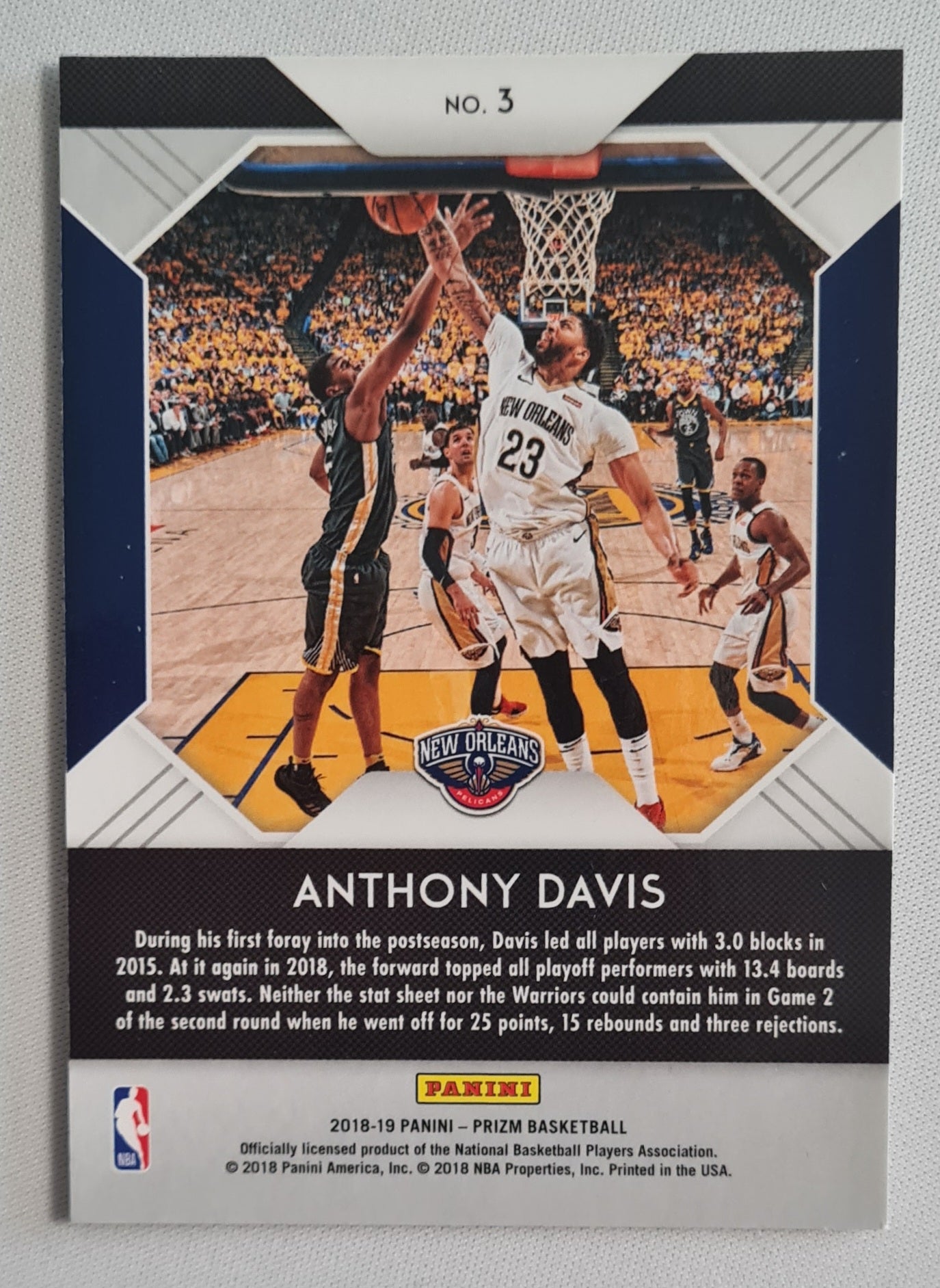 Anthony Davis - 2018/19 Panini Prizm Basketball NBA New Orleans Pelicans "That's Savage" #3