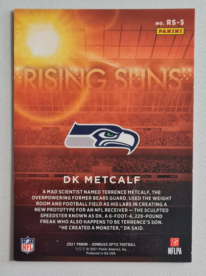 DK Metcalf - 2021 Panini Donruss Optic Football Rising Suns Seattle Seahawks #RS-5