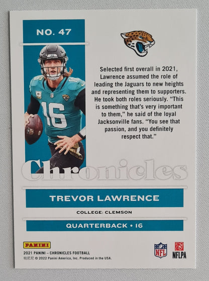 Trevor Lawrence - 2021 Panini Chronicles NFL Football Jacksonville Jaguars (RC) #47 Pink