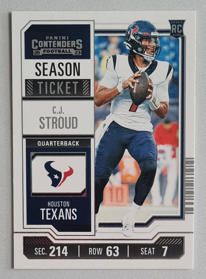 C.J. Stroud - 2023 Panini Contender Football Season Ticket NFL Houston Texans #40