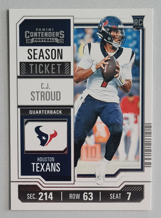 C.J. Stroud - 2023 Panini Contender Football Season Ticket NFL Houston Texans #40