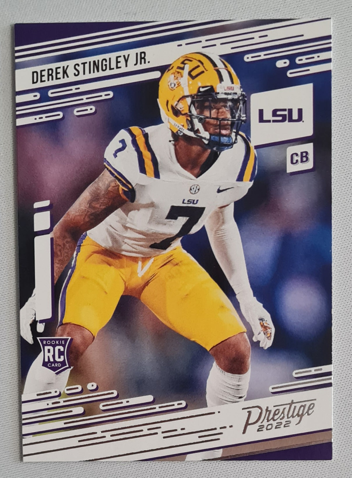 Derek Stingley Jr. - 2022 Panini Chronicles Prestige Draft (RC) Picks LSU Tigers #3