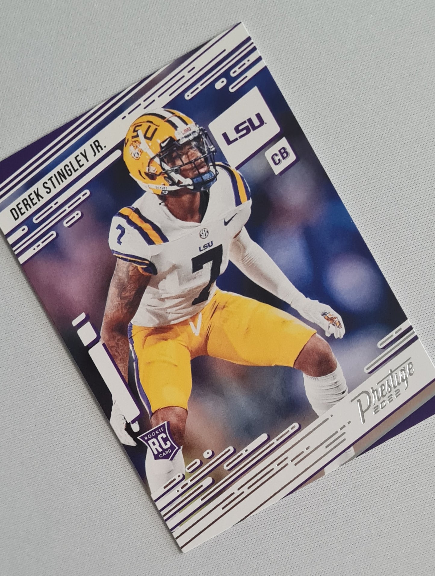 Derek Stingley Jr. - 2022 Panini Chronicles Prestige Draft (RC) Picks LSU Tigers #3