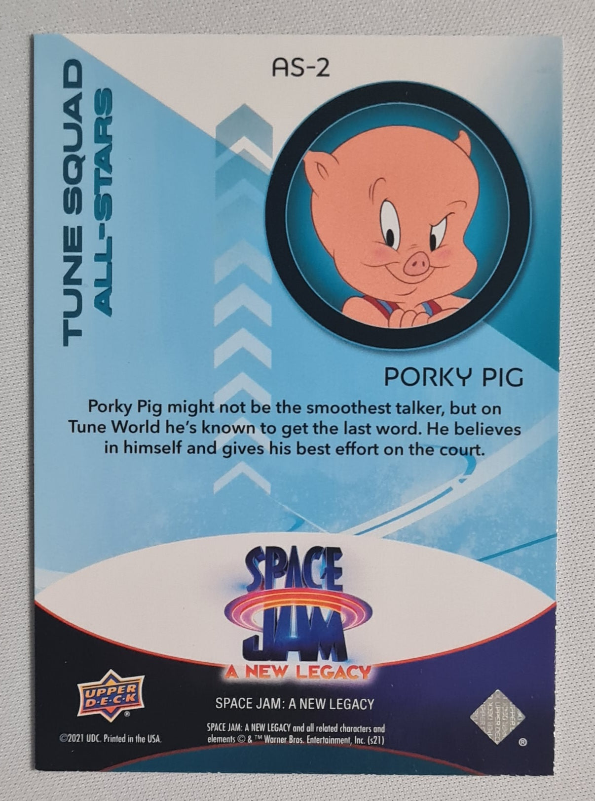 Porky Pig - 2021 Upper Deck Space Jam: A New Legacy Tune Squad - All Stars #AS-2