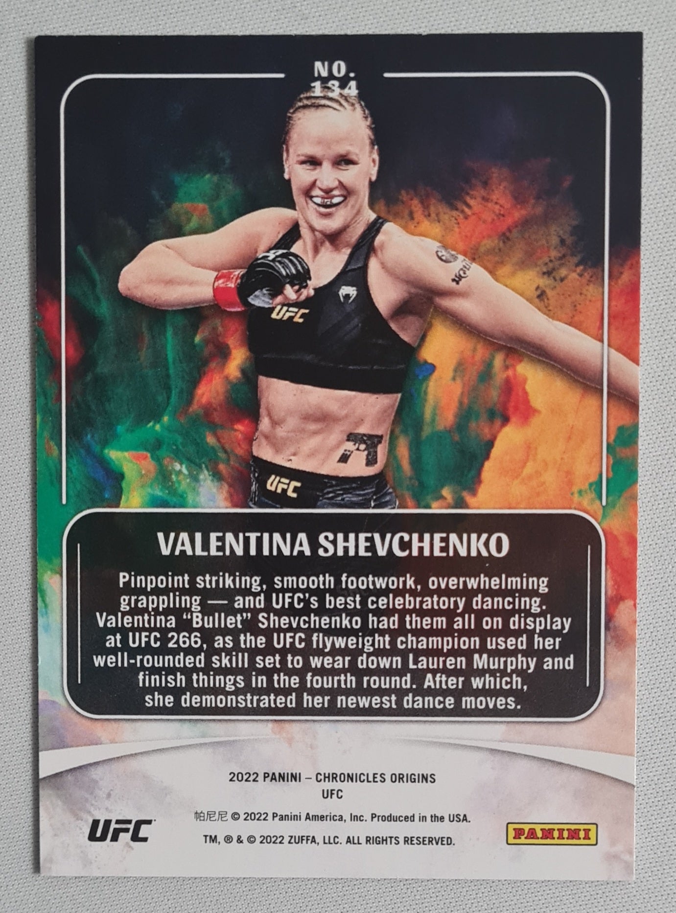 Valentina Shevchenko - 2022 Panini Chronicles Origins UFC Women's Flyweight #134