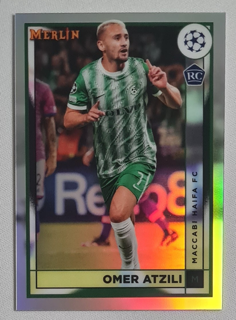 Omer Atzili - 2023 Topps Merlin Collection (RC) Maccabi Haifa FC (CL) #72 Refractor