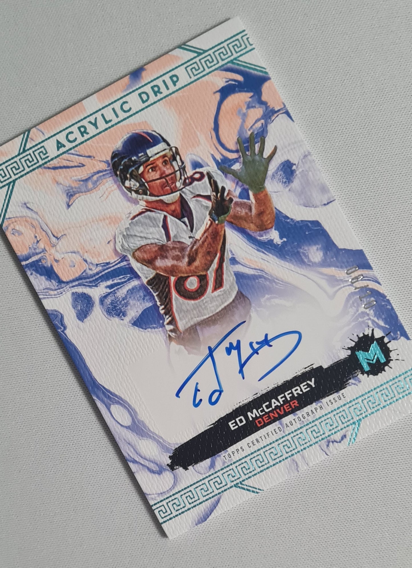 Ed McCaffrey - 2024 Topps Motif Football Acrylic Drip ! NFL Denver Broncos #AD-EM /10 Autograph