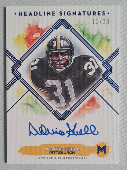 Donnie Shell - 2024 Topps Motif NFL Pittsburgh Steelers #HS-DS /20 Autograph