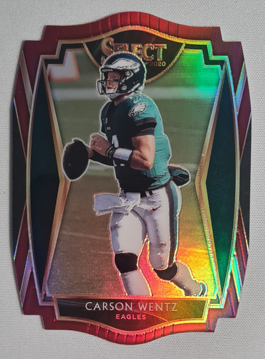Carson Wentz - 2020 Panini Select Football Die Cut Premier Level NFL Philadelphia Eagles #116