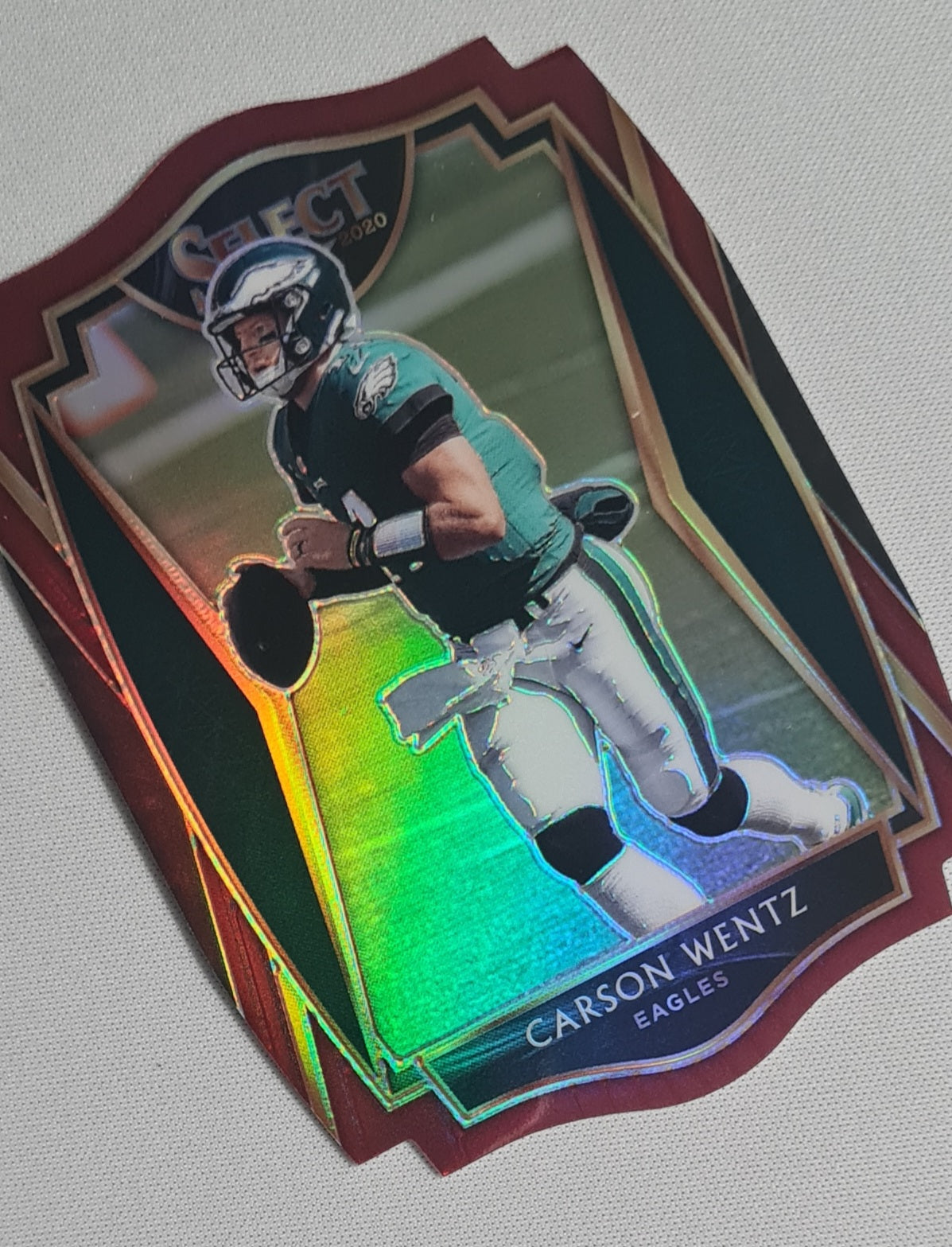 Carson Wentz - 2020 Panini Select Football Die Cut Premier Level NFL Philadelphia Eagles #116