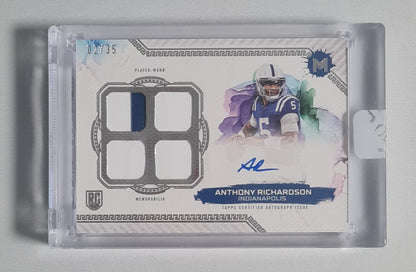 Anthony Richardson - 2024 Topps Motif Football NFL Indianapolis (RC) #MRRQ-AR /35 /Patch - Autograph