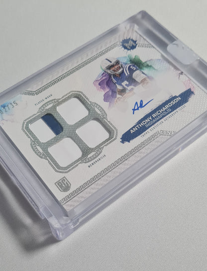 Anthony Richardson - 2024 Topps Motif Football NFL Indianapolis (RC) #MRRQ-AR /35 /Patch - Autograph