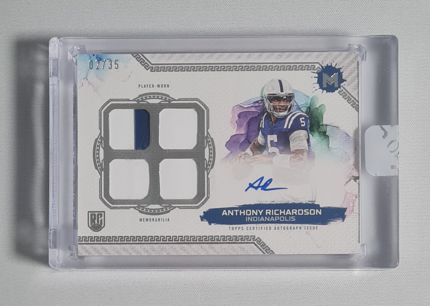 Anthony Richardson - 2024 Topps Motif Football NFL Indianapolis (RC) #MRRQ-AR /35 /Patch - Autograph