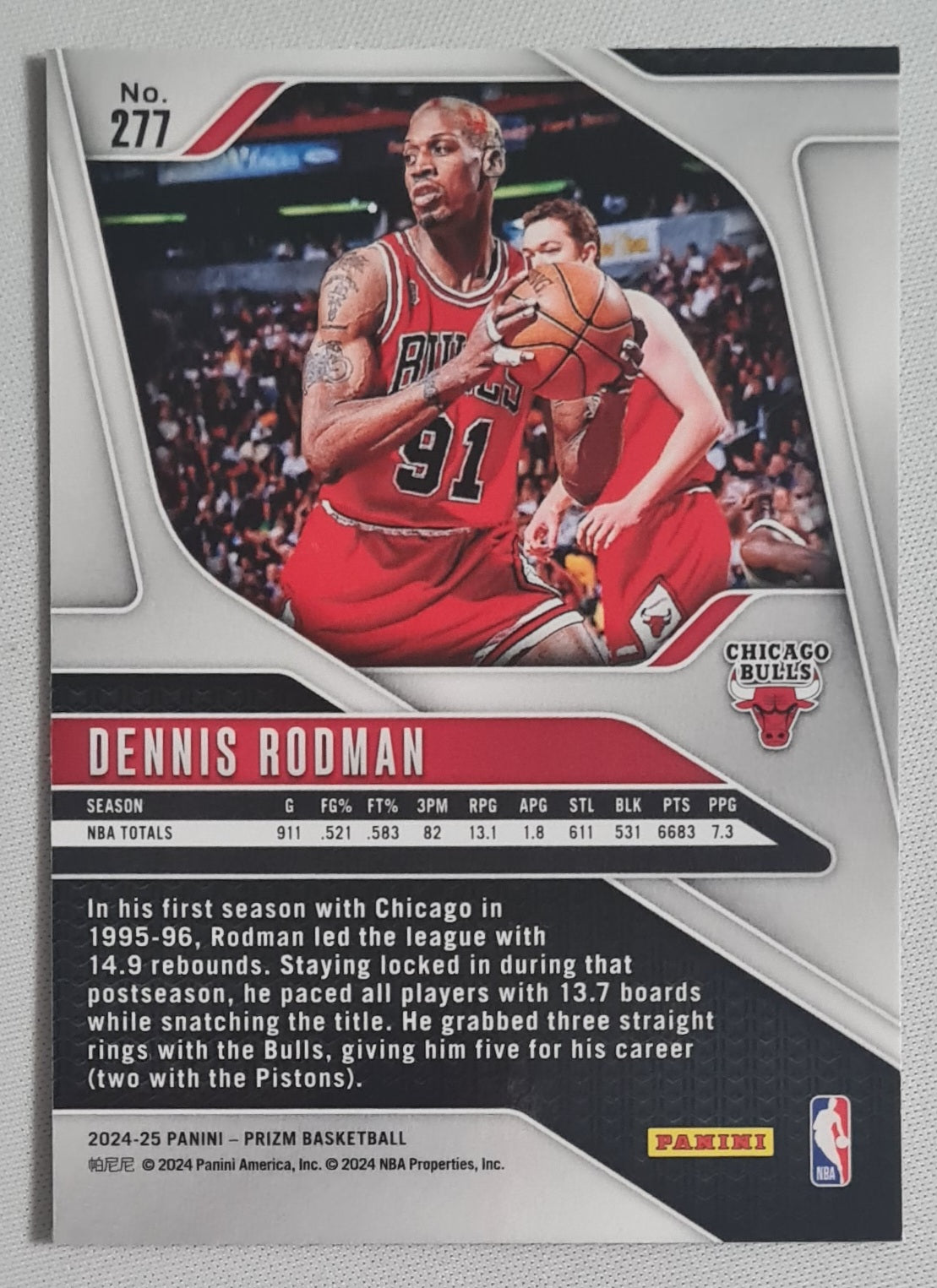 Dennis Rodman - 2024/25 Panini Prizm Football NBA Chicago Bulls Legends #277
