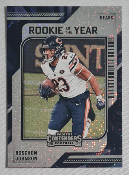 Roschon Johnson - 2023 Panini Contenders Football Chicago Bears #18 Rookie of the Year Sparkle